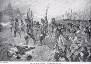 La Batalla de Blenheim: asalto al pueblo, c.1910